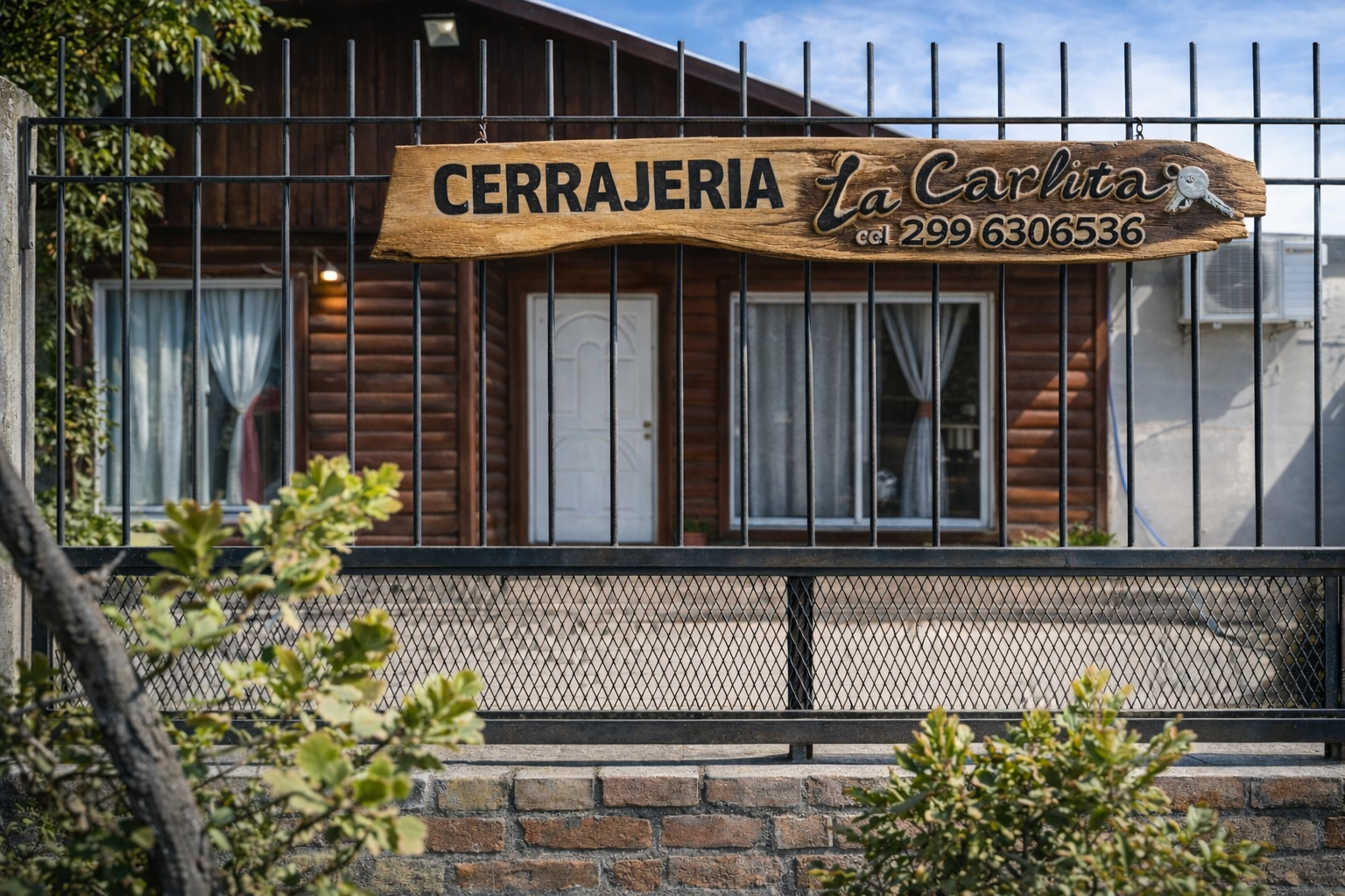 Frente del local de Cerrajería La Carlita en Balsa Las Perlas Río Negro